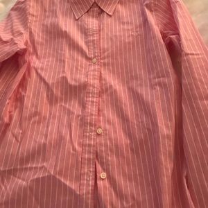 Pink and white stripe blouse